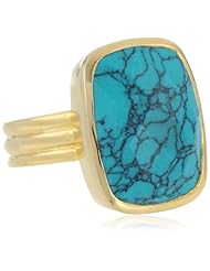 Argento Vivo Gold-Tone Oval Turquoise Ring