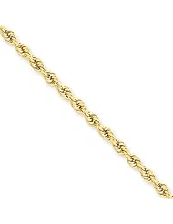 3mm, 14 Karat Yellow Gold, Handmade Rope Chain - 18 inch