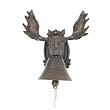 NEW cast iron rustic MOOSE ELK w ANTLERS dinner BELL bar cabin or lodge decor item