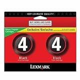Lexmark #4/#4 Black Combo Twinpack 18C2250 (Office Product) newly tagged
