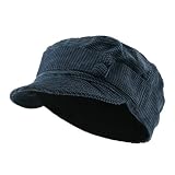 Textured Corduroy Combat Hat-Blue W35S44E