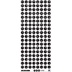 Ek Success Mini Tag Types Letter/Number Stickers, Black