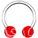 Horseshoe - Red Marble Circular Barbell