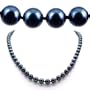 AugustinaJewelry AAA Quality 18 Inch Round 6.5-7mm Black Akoya SaltWater Cultured Pearl Necklace