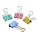 Jiulyning Binder Clips with Silicone Bracelet, 3/4-Inch Wide, 40-Pieces (Multi-color)