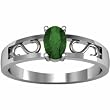 14K White Gold Chrome Tourmaline Ring