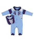 Puma 48 Coverall & Bib Set (Sizes 0M - 9M) - blue, 0-3mos