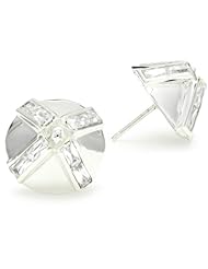Dean Davidson "RUNWAY" Silver Cubic Zirconia Cone Stud Earrings