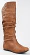Qupid NEO-144 Classic Basic Casual Slouchy Flat Knee High Boot