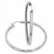 White Gold Fashion Hoop Earrings
