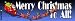 Merry Christmas To All - Christmas Bumper Stickers (Large 14x4 inches)