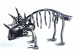 Triceratops Statue - Metal Sculpture Made From Everyday Items (19cm)
