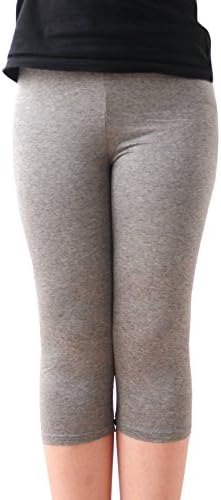 Women's Modal Basic Solid Color Capri Leggings Light Gray US6-12