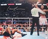 LENNOX LEWIS SIGNED 16X20 PHOTO - KO TYSON