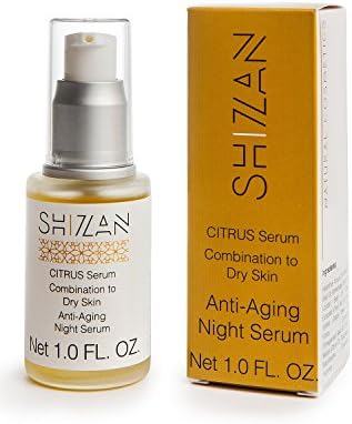 Natural Organic Anti-Aging Serum by Shizan - Citrus-Based Lightweight Moisturizing Serum with Vitamin E, Cold-Pressed Oils, Hydrators, Nutrients, &amp; Antioxidants for Minimizing Fine Lines &amp; Wrinkles