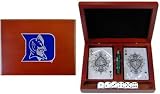 NCAA Duke Blue Devils Playing Cards/Dice Gift Set - Cherry Finish
