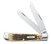 Case Cutlery 164 Case Trapper Pocket Knife with Stainless Steel Blades, Amber Bone