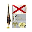 Alabama 4ft x 6ft Flag telescoping Flagpole Base and Tassel