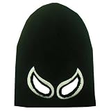 Black Beanie Stretchy Skull Cap With Cut Out Eyes ~ Luxury Divas