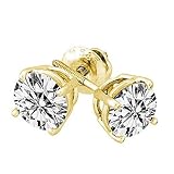 Diamond Solitaire Earrings 4ctw