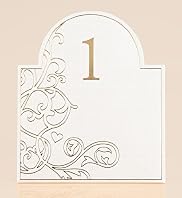 12 Cream & Gold Table Numbers