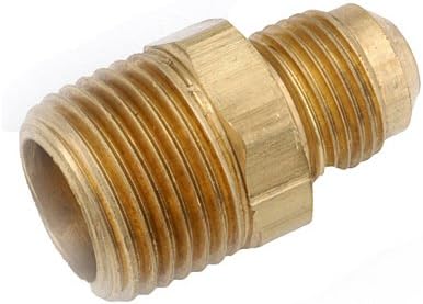 ANDERSONmetals corp 714048-0608 3/8 -Inch Flare x 1/2 -Inch Male Iron Pipe Thread, Brass Connector