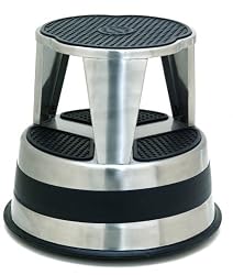 Cramer 1002-00 Kik Step Rolling Step Stool Premium Grade Stainless Steel
