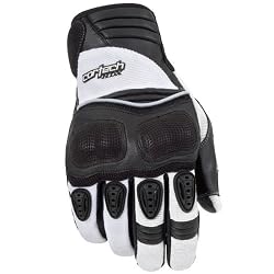 Cortech HDX Men's Textile Sports Bike Motorcycle Gloves - White