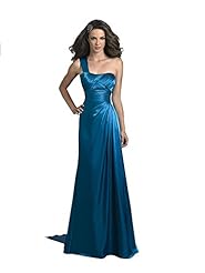 Material: Charmeuse /Satin 
Occasion: Formal  
Shoulder: One-Shoulder  
Skirt: A-line 
Embellishments: Pleated  
Size Category: Adult 
