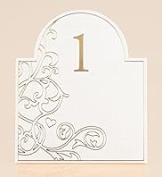 12 Cream Gold Table Numbers