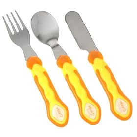 Vital Baby Stainless Steel Cutlery Set (Orange)