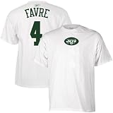 Reebok New York Jets #4 Brett Favre White Player T-shirt