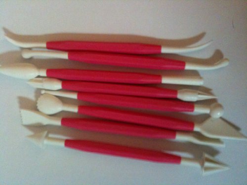 JSA Gumpaste Fondant Tool Set 8 piece double ended Professional PINK