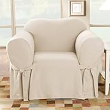 Sure Fit Cotton Duck Chair Slipcover, Natural