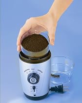 Hamilton Beach 80365 Custom Grind Hands-Free Coffee Grinder, Platinum
