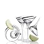 Luigi Bormioli Black Swirl Martini Glasses Set of 4