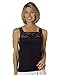 Cuddl Duds Peek-A-Boo Camisole, Navy, Medium - Misses, Womens