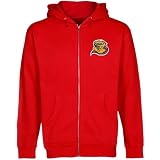 NCAA Tulsa Golden Hurricane Red Logo Applique Midweight Full Zip Hoody