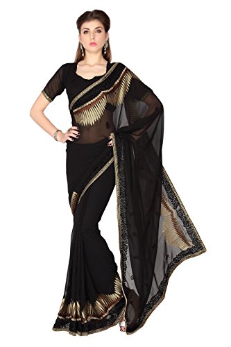 Designersareez women s faux georgette saree free size b…