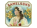 Samelson's Brand Cigar Box Label Vintage Art Premium Poster Print, 18x24