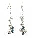 Earrings - E24 - Swarovski Pearl Cluster Dangle ~ Montana