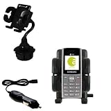 Samsung SCH-R200 Auto Cup Holder with Car Charger - Uses Gomadic TipExchange