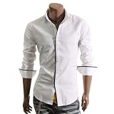 Doublju Mens Luxury slim line Dress shirts (08B)