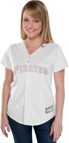 Pittsburgh Pirates Women's White/Pink Fashion Replica Jersey