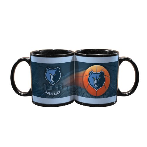 NBA Memphis Grizzlies 11-Ounce Black Sportsball Mug (2 Pack)