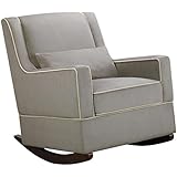 Dorel Asia The Sydney Nursery Microfiber Rocker Chair and Free Lumbar Pillow, Dark Taupe