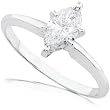 1/2ctw 14k White Gold Marquise Solitaire Diamond Engagement Ring (HI/SI)