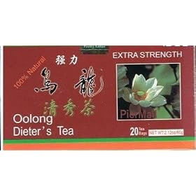 Pretty Lotus Extra Strength Oolong (Wu Long) Dieter's Tea - 20 Tea Bags (2.12 Oz)