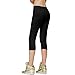 DIAMONDKIT Stretch Cotton Capri Crop Leggings Tights (XL, Black)