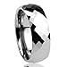 Unisex Men's 8MM Tungsten Comfort Fit Wedding Band Ring Multi Faceted High Polish Dome Ring ( Size 7 to 14)